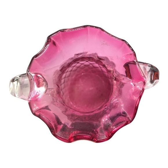 Royal Scot Crystal Cranberry Glass Vase - Picture 6 of 7